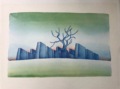 Jean-Michel Folon Vintage Print 1974