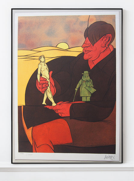 Valerio Adami ヴァレリオ・アダミ 版画 超大型 66cm 86cm