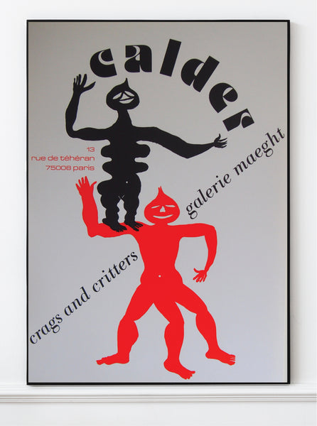 CRAGS AND CRITTERS/カルダー/ポスター/ Calder Vintage ALEXANDER CALDER Crags & Critters Poster. Galerie