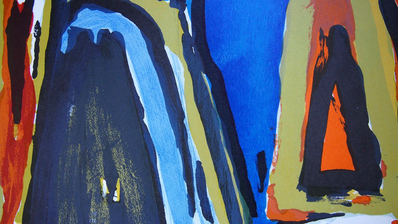 Bram Van Velde Print - Original Lithograph 1975