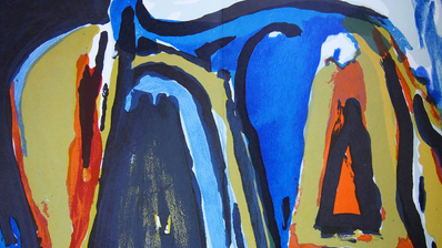Bram Van Velde Print - Original Lithograph 1975