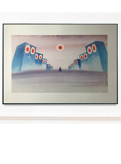 Jean-Michel Folon Vintage Print 1974