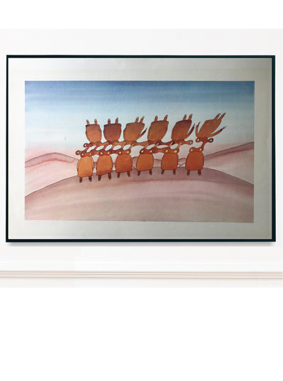Jean-Michel Folon Vintage Print 1974