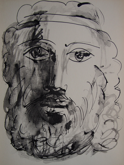 Pablo Picasso - Original Lithograph - En marge du Buffon 1957