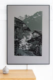 Claus Stable - Original Woodcut