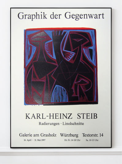 Karl-Heinz Steib - Graphik der Gegenwart Woodcut Poster 1997