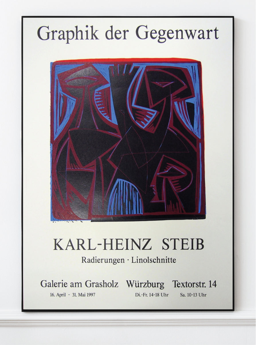 Karl-Heinz Steib - Graphik der Gegenwart Woodcut Poster 1997