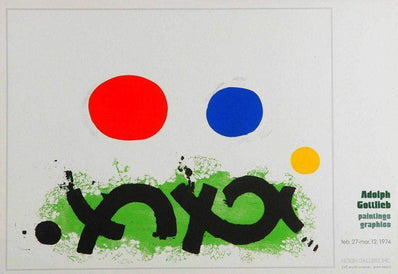 Aldolph Gottlieb Original Artist Poster 1974