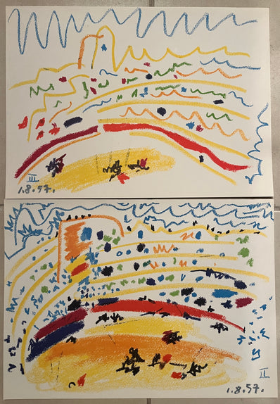 Pablo Picasso - 4 x Original Lithographs 1961 - Toros Y Toreros