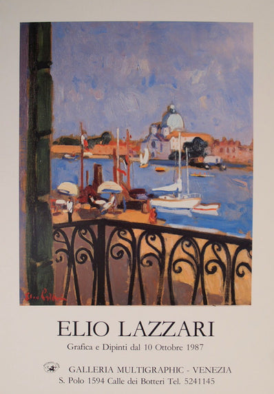 Elio Lazzari - Original Venice Poster 1987
