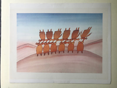 Jean-Michel Folon Vintage Print 1974