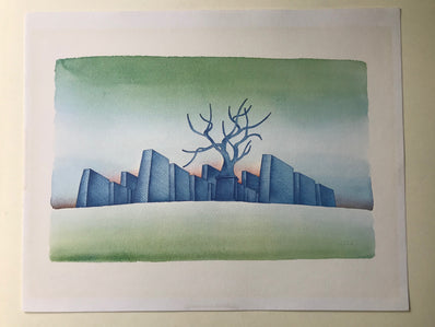 Jean-Michel Folon Vintage Print 1974