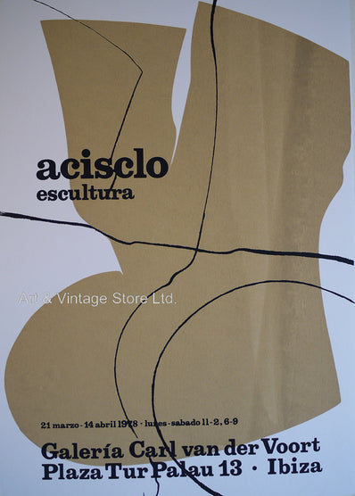 Acisclo Manzano - Original Hand Pulled Screen Print 1978