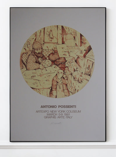 Antonio Possenti - Hand Signed Original Artist Poster 1981