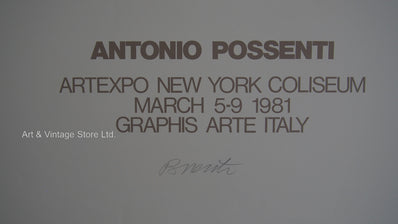 Antonio Possenti - Hand Signed Original Artist Poster 1981