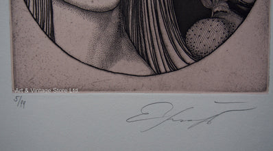 Ernst Fuchs - Original Limited Edition Etching & Aquatint 1976
