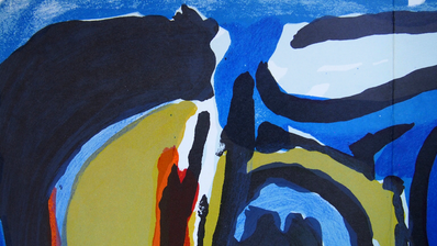 Bram Van Velde Print - Original Lithograph 1975