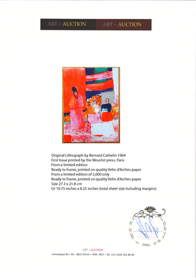 Bernard Cathelin Vintage Print - Original Lithograph 1964