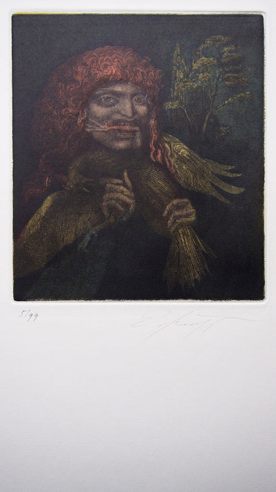 Ernst Fuchs - Original Limited Edition Etching & Aquatint 1975