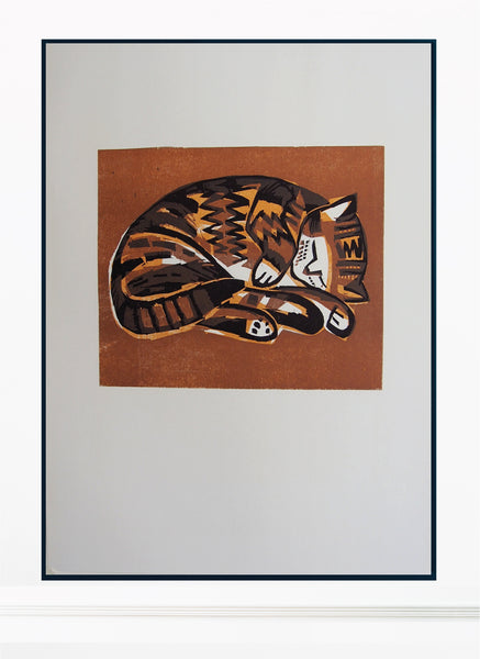 Marmalade Cat Original Woodcut – Art & Vintage Store Ltd