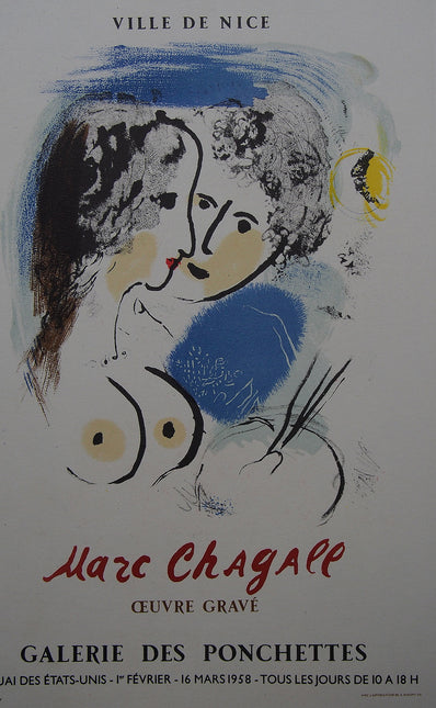 Marc Chagall Vintage Print - Original Lithograph 1959