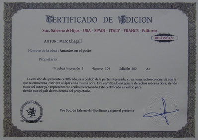 Marc Chagall - Hand Pressed Print