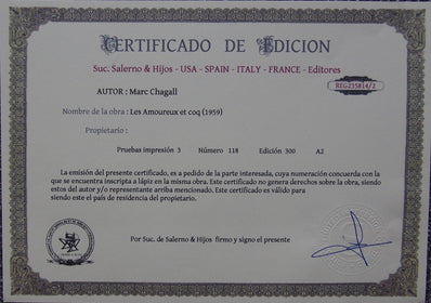 Marc Chagall - Hand Pressed Print