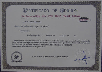 Marc Chagall - Hand Pressed Print