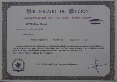 Marc Chagall - Hand Pressed Print