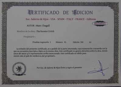 Marc Chagall - Hand Pressed Print