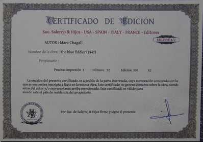 Marc Chagall - Hand Pressed Print