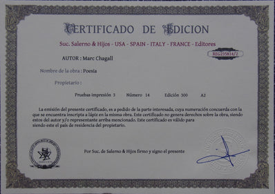 Marc Chagall - Hand Pressed Print