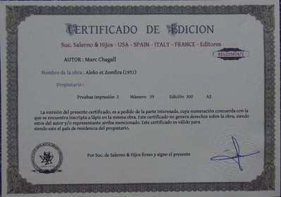 Marc Chagall - Hand Pressed Print