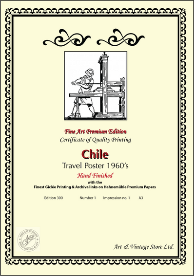 Chile Vintage Travel Poster - Fine Art Giclée Print