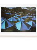 Christo exhibition poster - Blue Umbrellas