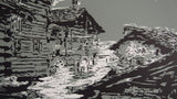 Claus Stable - Original Woodcut