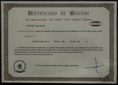 Joan Miró - Hand Pressed Print