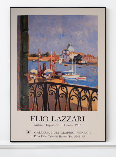 Elio Lazzari - Original Venice Poster 1987