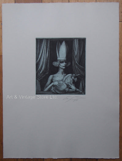 Ernst Fuchs Original Limited Edition Etching & Aquatint 1976