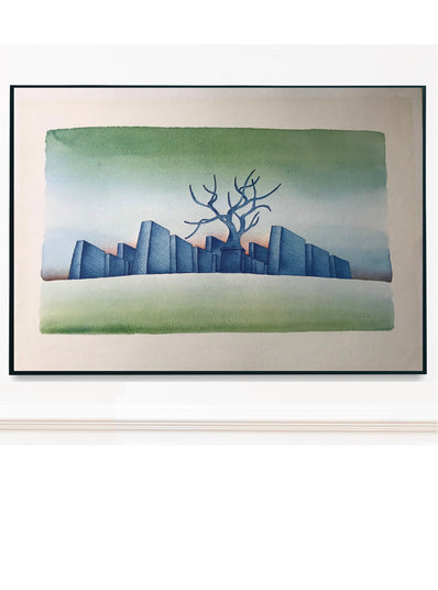 Jean-Michel Folon Vintage Print 1974