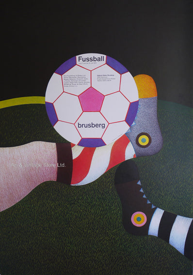 Fussball Original Artist Poster 1970