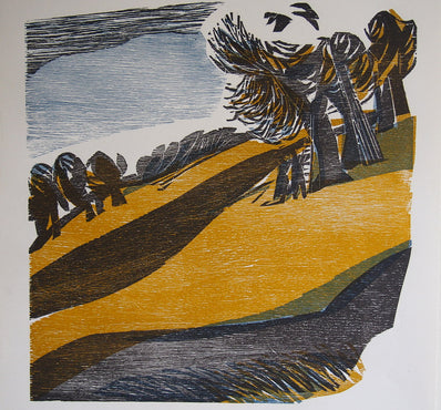 Heiner Bauschert Original Woodcut Poster 1995 - Graphik der Gegenwart