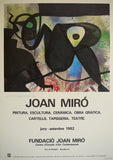 Small Joan Miró Original Artist Poster 1982