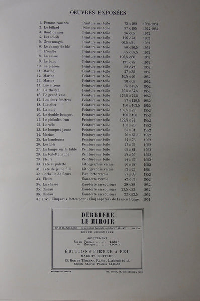 Georges Braque - Original Lithograph 1952