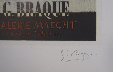 Georges Braque - Hand Signed Vintage Print - Original Lithograph 1959