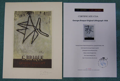 Georges Braque - Hand Signed Vintage Print - Original Lithograph 1959