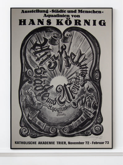 Hans Kornig - Hand Signed Original Artist Poster 1973
