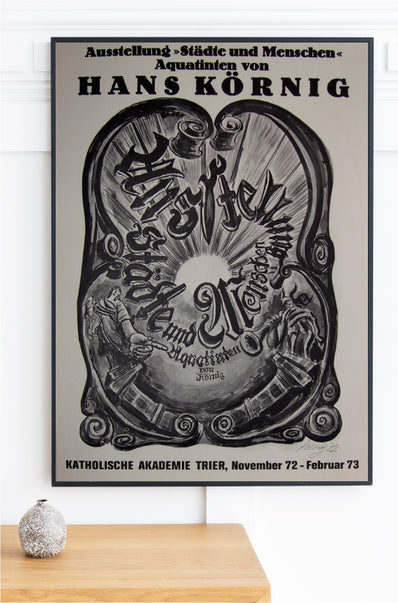 Hans Kornig - Hand Signed Original Artist Poster 1973