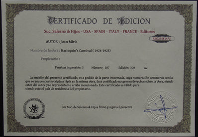 Joan Miró - Hand Pressed Print