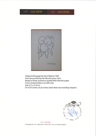 Henri Matisse Vintage Print - Original Lithograph 1964